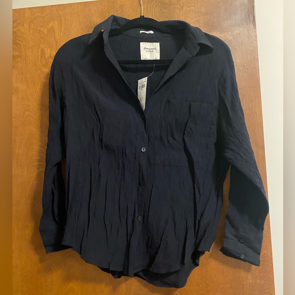 Abercrombie oversized crinkle shirt